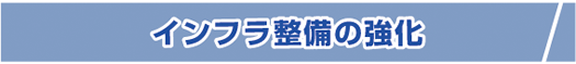 インフラ整備の強化